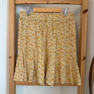 Madewell Floral Yellow Mini Skirt